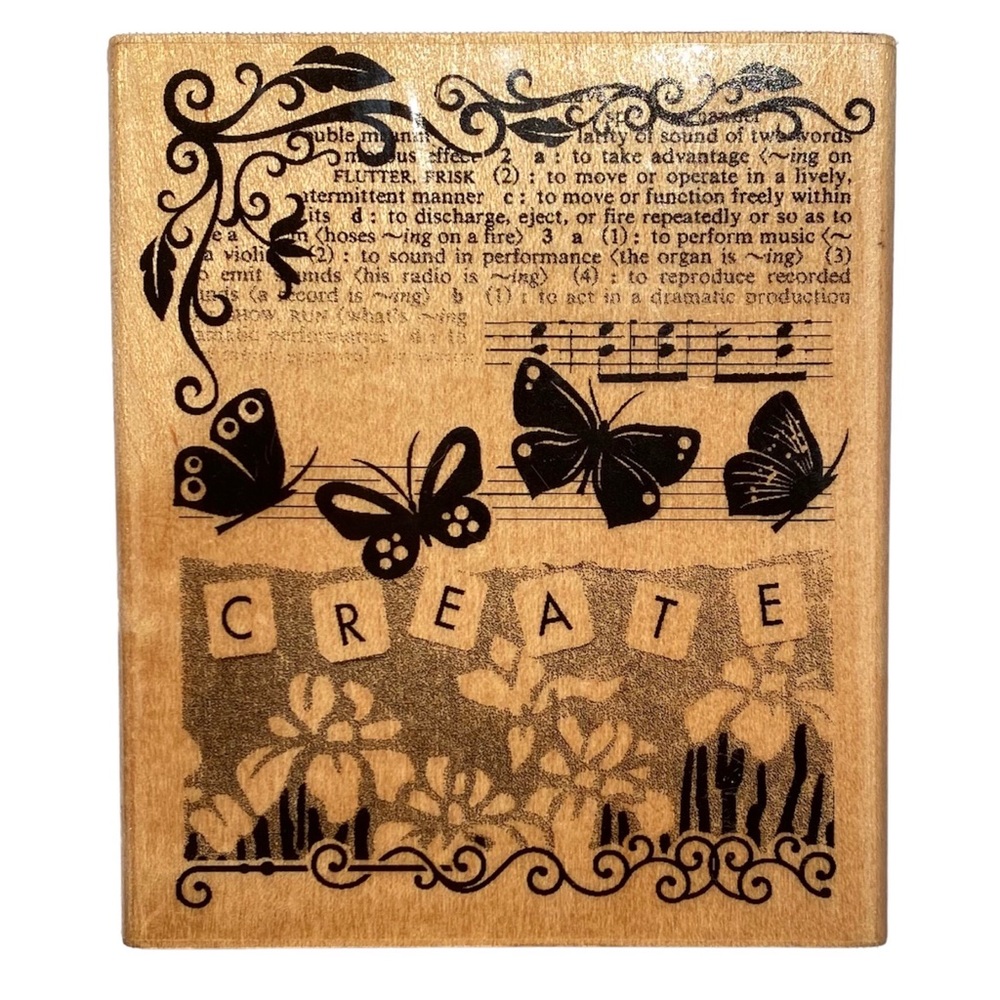 « Collage Create » Wood Mounted Rubber Stamp by Hero Arts